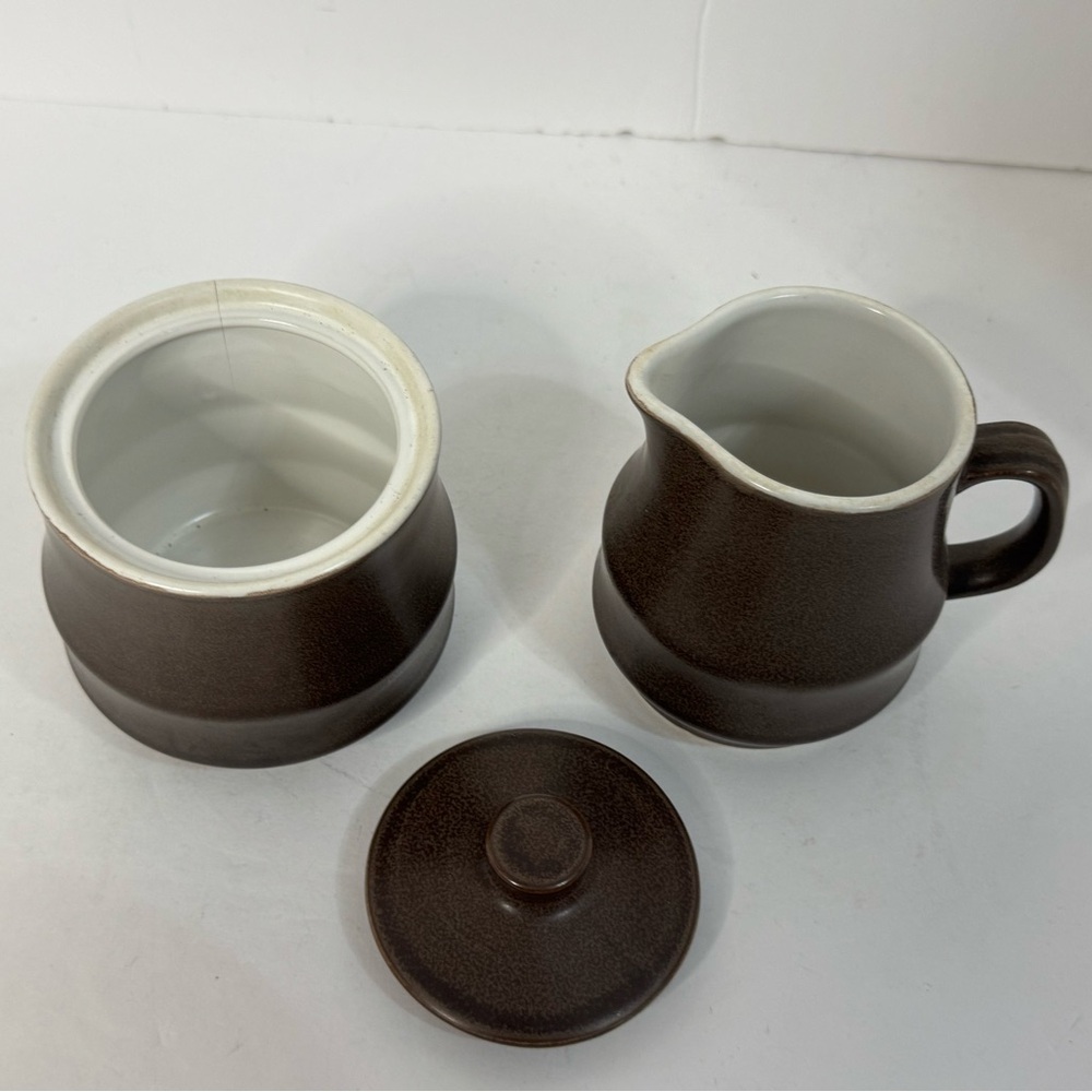 Casual Ceram Japan Vintage Stoneware Creamer and Sugar Bowl